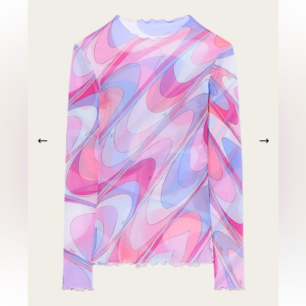 Pucci mesh top